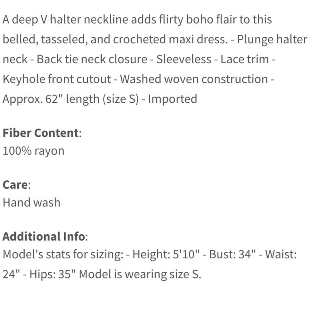 *SOLD* BOHO ME // nude halter plunge keyhole maxi - Picture 4 of 4